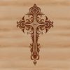 Elegant Christian Symbol Icon Ornate Christian cross design in vector format.