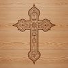 A detailed, ornate crucifix symbol in vector format.
