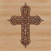 Sacred Symbol Clip Art Ornate crucifix made from vector art, suitable for various design applications.