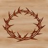 Beautiful Vector Art Christian Symbol A detailed illustration of the Crown of Thorns, a significant symbol in Christian tradition, rendered as a vector graphic.