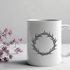 Symbolic Thorn Crown A vector illustration of the Crown of Thorns, symbolizing religious significance.