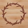 A vector representation of the biblical symbol of the Crown of Thorns, suitable for editing and customization.