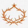 Christian Symbol Vector A vector illustration of the Crown of Thorns, a symbol of Christian faith and martyrdom.