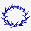 Vector Art of the Crown of Thorns Symbolism A digital illustration of the Crown of Thorns from Christian tradition, represented in vector art format.