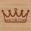 A digital illustration of a royal crown with intricate details.