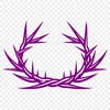 Thorny Emblem Vector Art A detailed illustration of a Crown of Thorns in a vector format, suitable for various designs and crafts.