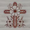 Beautiful SVG Cross Pattern A detailed illustration of a crucifix with ornate floral patterns.