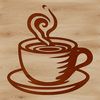 A simple illustration of a cup with a handle and a rounded body, suitable for vector design and cutting machine projects.