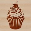 Beautiful SVG Cake Illustration Illustrated cupcake design made from vector art, suitable for cutting with a Cricut or other cutting machine.