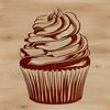 Delicious Cupcake Graphic Illustration A graphic illustration of a cupcake, suitable for digital designs.