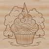 Delicious Cupcake Vector Art A single serving cupcake with frosting on top, made from vector art.