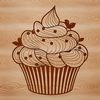 Beautiful Single Serving Cake with Frosting A single serving cupcake made from layered cake with frosting on top.