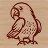Vibrant Parrot Illustration Colorful parrot illustration suitable for vector art and cutting machine designs.