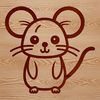 Adorable Mouse Illustrations in Simple Line Style A simple line drawing of a cute mouse in various poses.