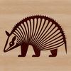 Simple Armadillo Line Drawing A simple line drawing of an armadillo with a cute expression.