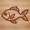 A vector illustration of a sea creature in a playful style suitable for use as clip art or template.