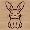 Vector Illustration of a Relaxed Pet Rabbit An adorable vector illustration of a cartoon-style animal in a relaxed posture.