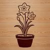 Springtime Blooms in a Bright Pot A single white daffodil flower in a yellow pot, symbolizing spring and new beginnings.