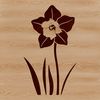 Natural Beauty SVG Image A simple illustration of a daffodil flower in a natural setting.