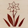 Beautiful Floral Icon Vector Art A vector illustration of a daffodil flower in bloom, suitable for digital design and commercial use.