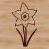Spring Florals in Vector Format A vector illustration of a daffodil flower in bloom, suitable for various design applications.