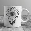 Free Beautiful Flower SVG Image A single daisy flower with petals and center in simple vector design.