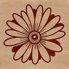 Decorative Daisy Clip Art Image A digital representation of a daisy with intricate details, suitable for various design purposes.