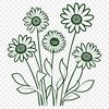 Beautiful Blooming Daisy A detailed vector illustration of a daisy flower with petals and center.