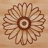 Close-up Vector Flower Art A close-up illustration of a white daisy with yellow center in vector format.