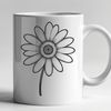 Layered Daisy Illustration A stylized illustration of a daisy flower with layered petals.