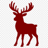 A detailed illustration of a reindeer in profile view, suitable for commercial or personal use as a vector graphic design.