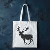 Wild Deer Illustration An illustration of a deer in its natural habitat, suitable for vector design and digital cutting.