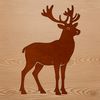 Vector illustration of a reindeer in silhouette, ideal for crafting and design projects.