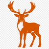 A stylized vector illustration of a reindeer, suitable for commercial use with cutting machines or laser engraving.