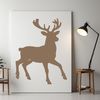 SVG vector illustration of a reindeer in silhouette, suitable for cutting machine designs and DIY crafts.