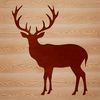 Wild Deer Outline Vector Art A simple outline silhouette of a wild animal, suitable for vector art designs.