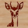 Beautiful Free SVG Clipart of a Deer's Face A detailed illustration of a deer's head, suitable for vector art and digital design projects.