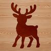 Vector illustration of a reindeer animal in silhouette, ideal for Christmas decorations and DIY projects.