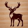Reindeer silhouette in vector format for commercial or personal use.