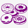 Glazed Donut Graphic A stylized illustration of a donut with a glazed surface.