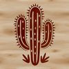 Succulent Garden Illustration A stylized vector illustration of a cactus plant with sharp spines and rounded body.