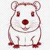 Large Semi-Aquatic Mammal Vector Art A digitally created image of a South American rodent, commonly known as the world's largest semi-aquatic rodent.