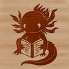 Illustration of a salamander with feathery gills, native to Mexico.