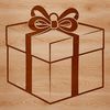 A simple graphic representation of a standard-sized gift box with a lid.