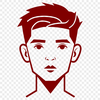 Simple boy silhouette icon A young boy standing against a neutral background.