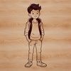 Young Boy Character Graphic A young boy character created as a digital vector graphic suitable for various design projects.