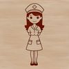 Beautiful Female Health Professional Female nurse in a professional setting.