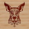 Vector Art of a Doberman Pinscher Dog Head A digital vector representation of a Doberman Pinscher breed dog.
