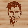 Male silhouette created with precision vector graphics. A male figure created as a vector graphic using SVG technology.