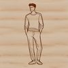 Male Silhouette Vector Graphic Design Element Male figure illustrated in vector format as a design element.
